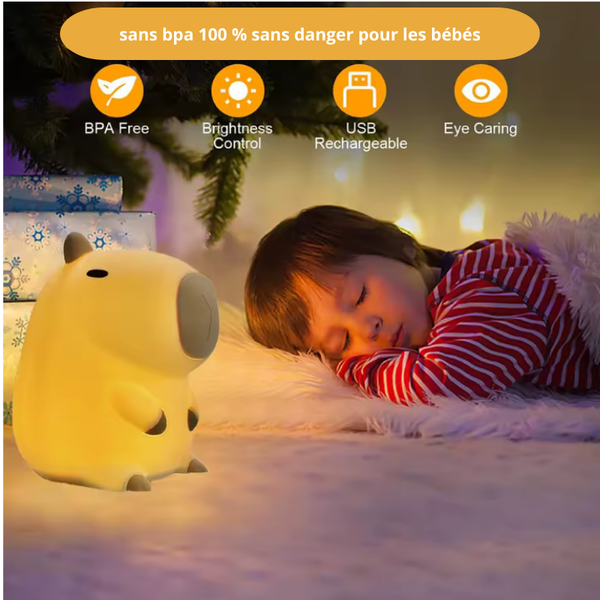 Capy - Un Compagnon Lumineux et Rassurant pour Bébé 🐾💡